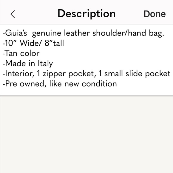 Guia’s genuine leather shoulder/hand bag. - Picture 10 of 10